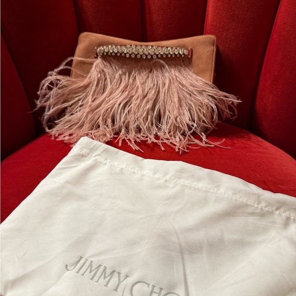 Jimmy Choo Venus Ostrich Feather Suede Clutch - Picture 11 of 11